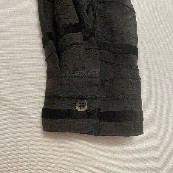 Coldwater Creek Semi-Sheer Stripe Shirt long sleeves size M - Picture 8 of 9